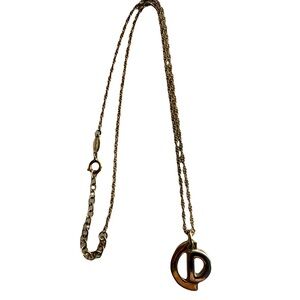 Dior CD Gold Pendant Necklace